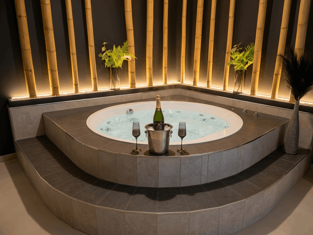 Champagner im Whirlpool